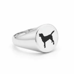 Sterling Silver (925) or 9ct White Gold (375) pet ashes ring. Pet cremation ashes with opal or solid inclusion inlay. Handcrafted memorial jewellery by Uneik Jewellery Australia and Memories4Life.